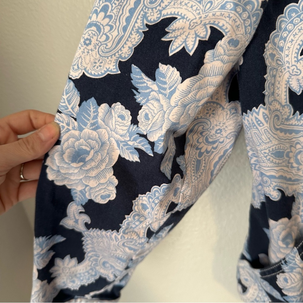Evan Picone Blue Patterned Jacket - Picture 11 of 16